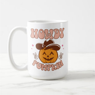 Howdy Pumpkin Western Retro Halloween Coffee Mug