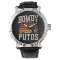 Howdy Putos Funny Cactus Retro Vintage