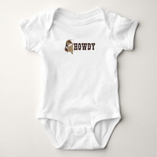 HOWDY Rodeo Western Country Southern Horses Baby Bodysuit