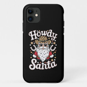 Howdy Santa Western Cowboy Rodeo Christmas Gift Case-Mate iPhone Case