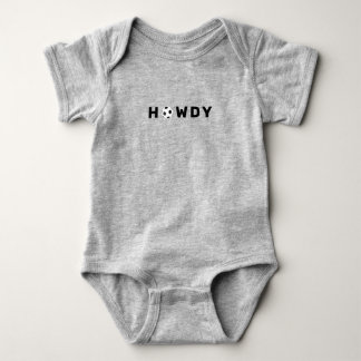 HOWDY Soccer Texas Baby Bodysuit