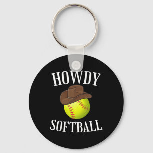Howdy Softll Cowboy Cowgirl Western Softll Lover Key Ring