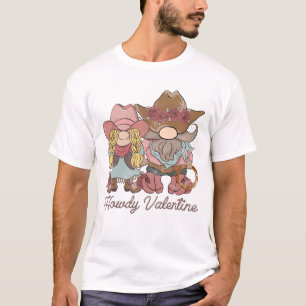Howdy Valentine Country Gnomes T-Shirt