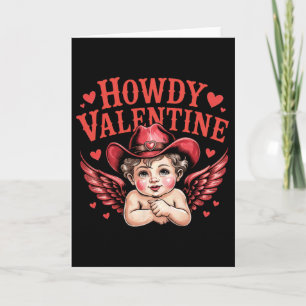 Howdy Valentine Cowboy Cupid Western Rodeo Country Card