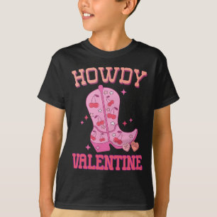 Howdy Valentine Disco Boots Coquette Bow Groovy We T-Shirt