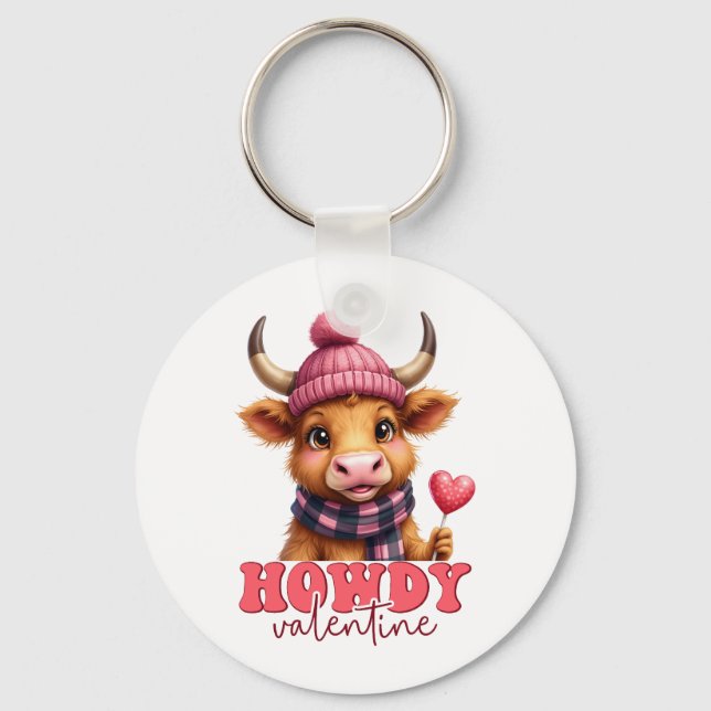 Howdy Valentine Key Ring (Front)
