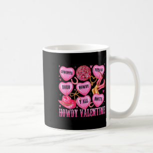 Howdy Valentine Western Cowgirl Hearts Candy Women Coffee Mug