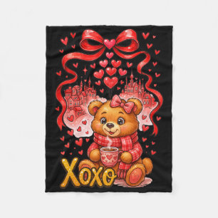 Howdy Valentine Western Cowgirl Hearts Candy Women Fleece Blanket