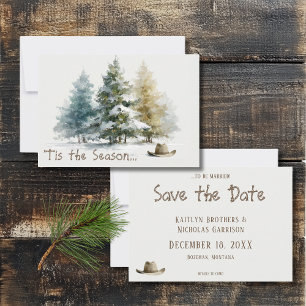 Howdy Western Rustic Watercolor Save The Date