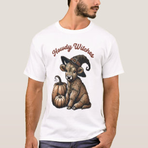 Howdy Witches Halloween Highland Cow T-Shirt