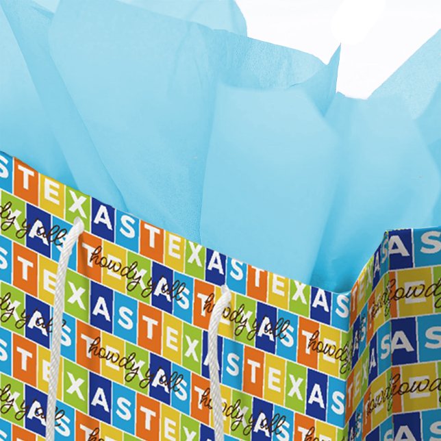 Howdy Y'all Colourful Texas Medium Gift Bag (Creator Uploaded)