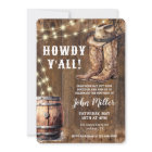 Howdy Y'All Western Birthday Cowboy Boots and Hat