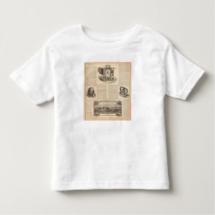 Howe Sewing Maching with Sketch of the Inventor Toddler T-Shirt