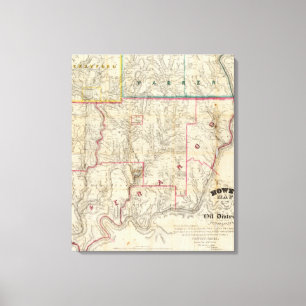 Howe's Map of The Oil District of Pennsylvania Canvas Print