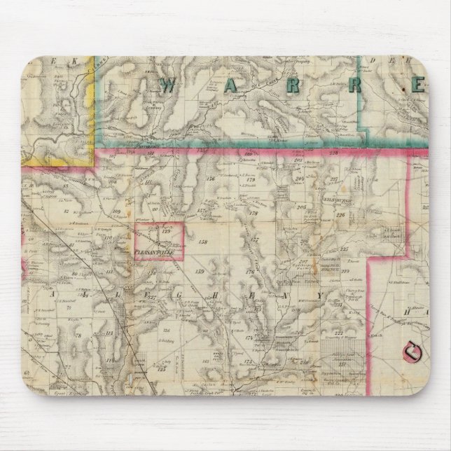 Howe's Map of The Oil District of Pennsylvania Mouse Pad (Front)