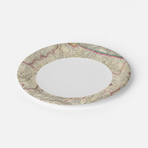 Howe's Map of The Oil District of Pennsylvania Paper Plate