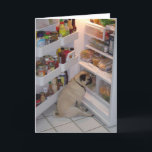 Howie Pee Pugpants Card<br><div class="desc">Check out this irresistable photo of Howie Pee Pugpants - the photo was generously donated by Howie's mum,  Nancy Medina.  Meal time is Howie's favourite time of day and for Howie,  mealtime is all day long.</div>