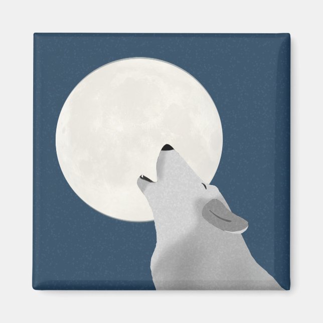 Howl At The Moon Square Magnet (Front)