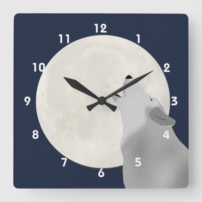 Howl At The Moon Wall Clock (Front)