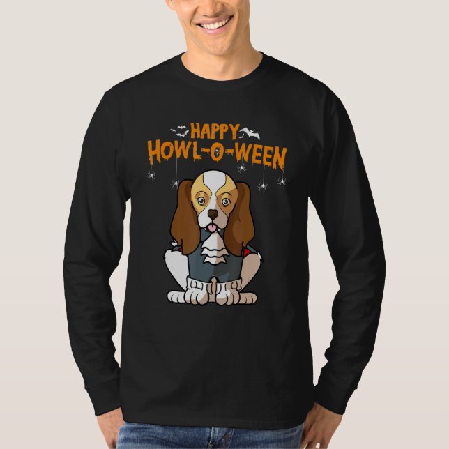 Howl O Ween Cavalier King Charles Spaniel Costume T-Shirt (Front)