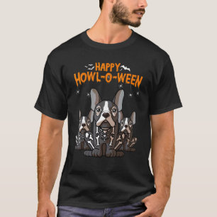 Howl O Ween French Bulldog Dog Costume Halloween T-Shirt