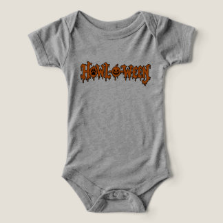 Howl-O-Ween Halloween Cute Dog Paw Pumpkin Baby