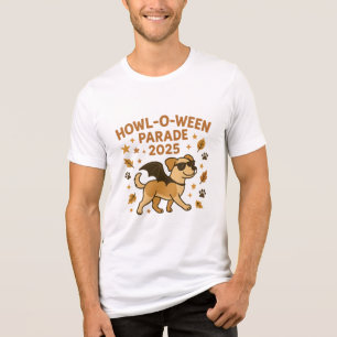 Howl O Ween Parade 2025 Cute Dog Halloween Art Tri-Blend Shirt