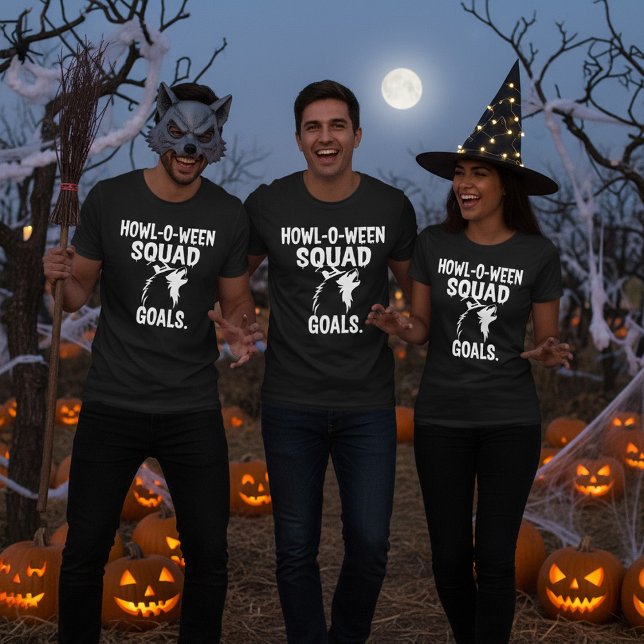 Howl-o-ween Squad Goals – Funny Halloween Dog T-Shirt (Creator Uploaded)