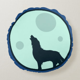 Howl to the Moon Round Cushion