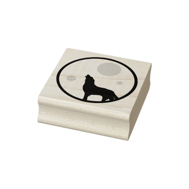 Howl to the Moon Rubber Stamp (Stamp)