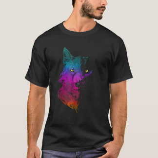 Howl Wildlife Forest Animal Predator Portrait Colo T-Shirt