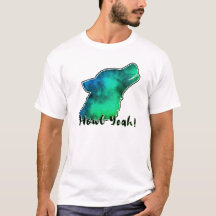 Howl Yeah! Space Galaxy Wolf Silhouette T-Shirt