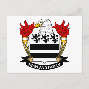 Howland Family Crest Postcard