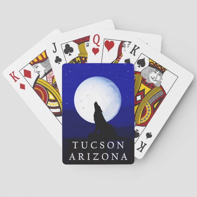 Howlin Coyote - Tucson Arizona Playing Cards (Back)