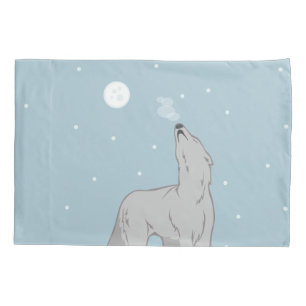 Howling Arctic Wolf Pillowcase