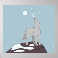 Howling Arctic Wolf