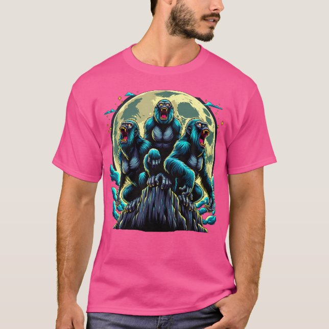 Howling At Moon Gorilla T-Shirt (Front)