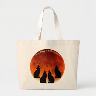 Howling at the Moon Large Tote Bag