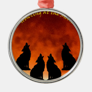 Howling at the Moon Metal Tree Decoration