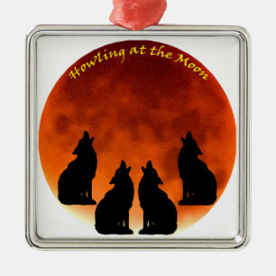 Howling at the Moon Metal Tree Decoration