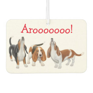 Howling Basset Hound Dogs Air Freshener