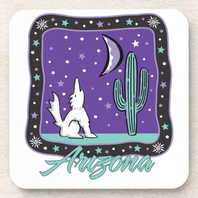 Howling Coyote Arizona Coaster (Front)