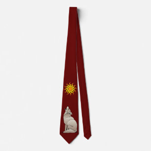 HOWLING COYOTE BENEATH A SOUTHWESTERN SUN TIE