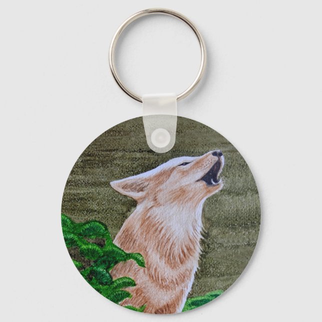 Howling Coyote Key Ring (Front)