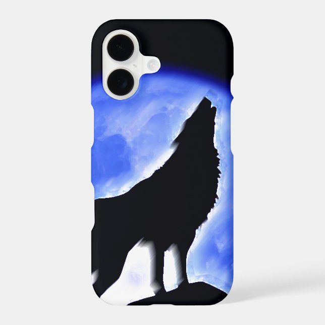 Howling Grey Wolf at Moon (Back)