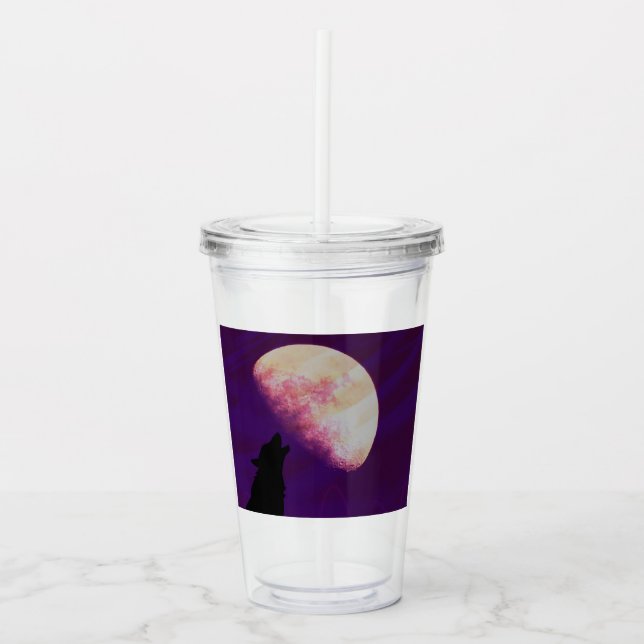 Howling Moon Acrylic Tumbler (Front)