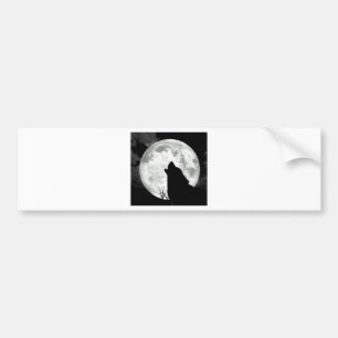 Howling Moon Bumper Sticker