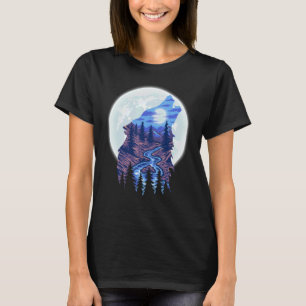 Howling Predator Animal Forest Full Moon Wolf 1 T-Shirt