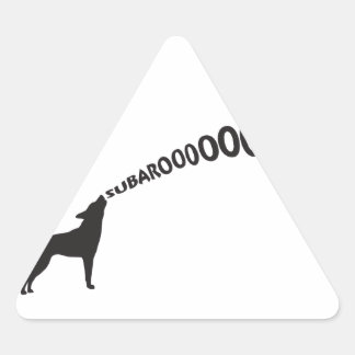 Howling Subaru Dog Triangle Sticker