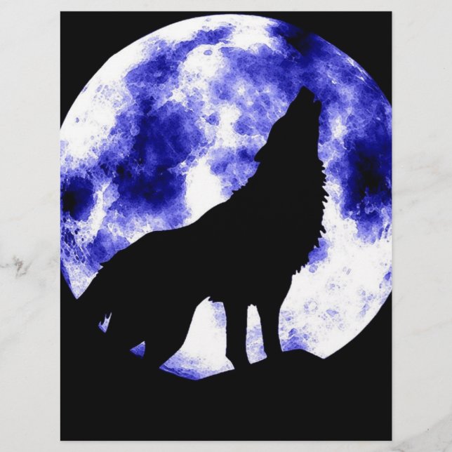 Howling Wolf at Moon (Front)